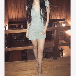 Flynn skye  mini green polka dot  dress